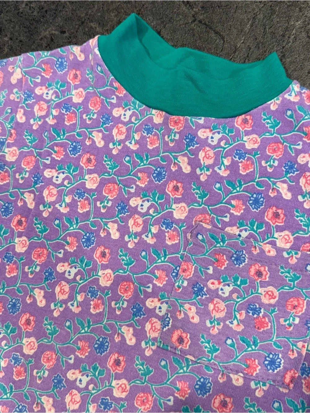 Vintage 4T floral 80s 90s dress girls 4 toddler purple Flying Colors